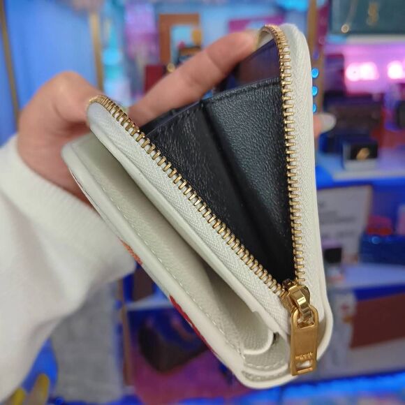 Unused Yves Saint Laurent Multi Color Leather Compact Zip Wallet - Picture 11 of 15